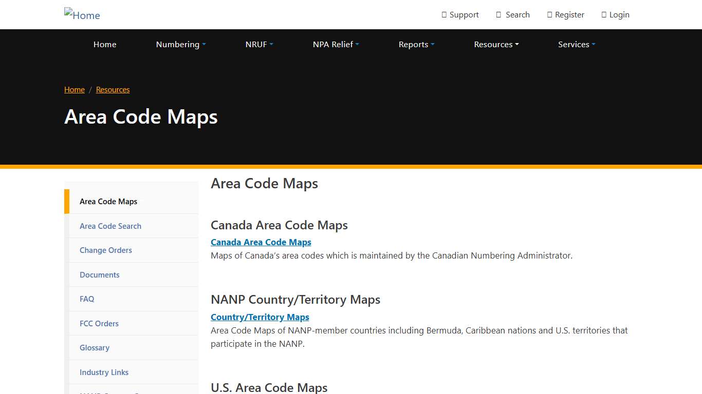 Area Code Maps | NANPA